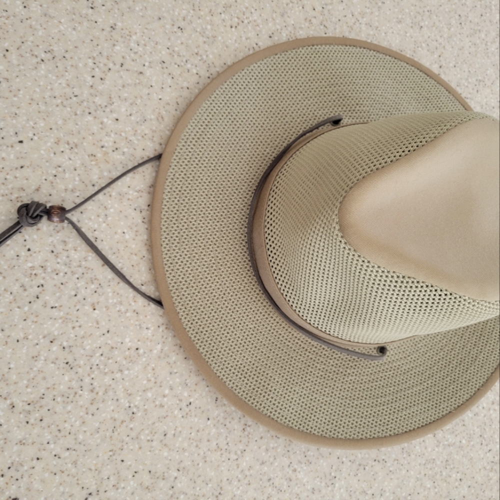 Men's Tan Mesh Sun Hat